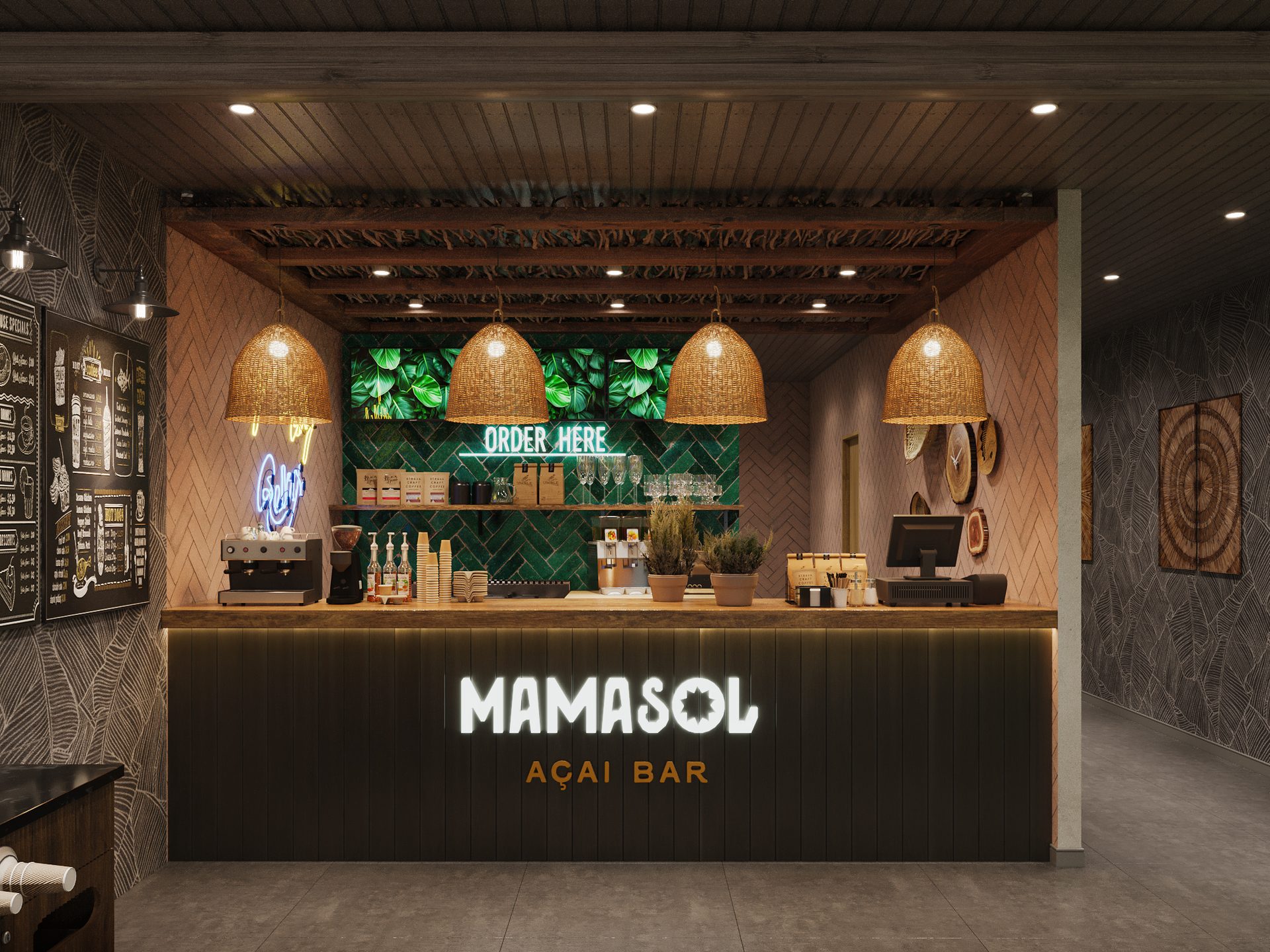Mamasol Açaí Bar — Hospitality 3D render