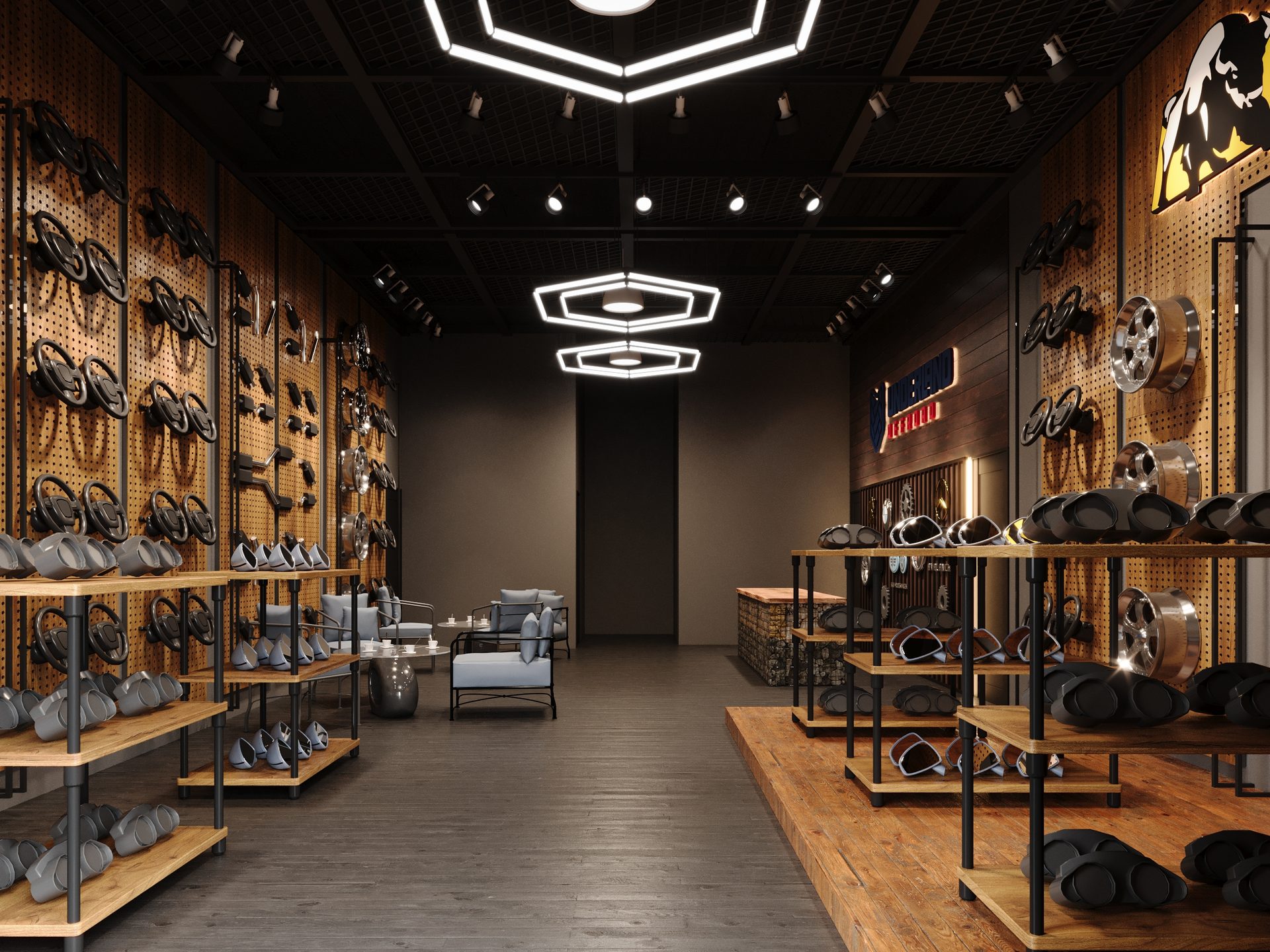 Timberland Offroad — Retail 3D render