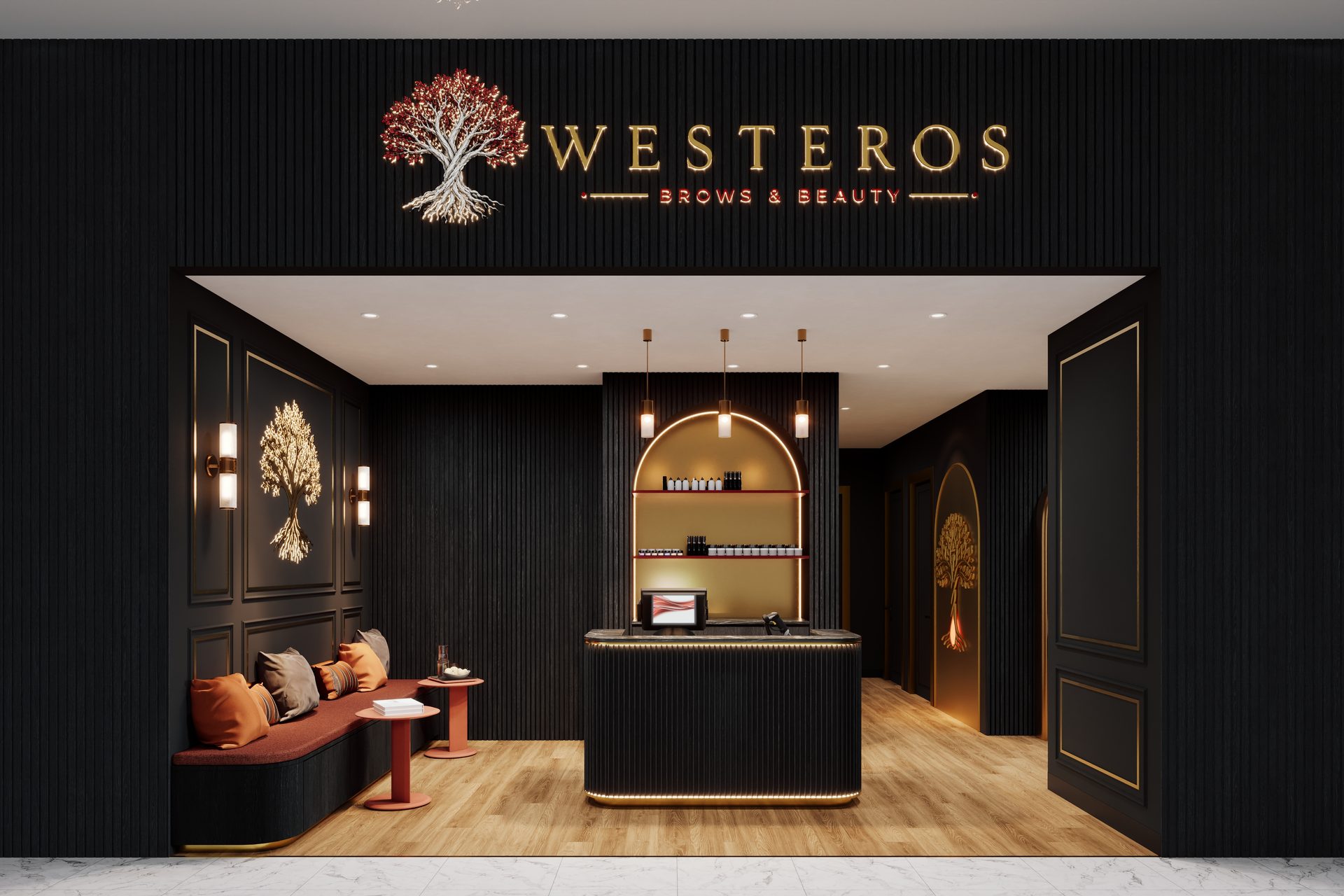 Westeros Brows & Beauty — Commercial 3D render